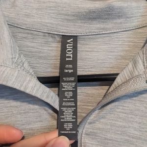 Vuori Men's Ease Performance Half Zip, size L, Heather Grey